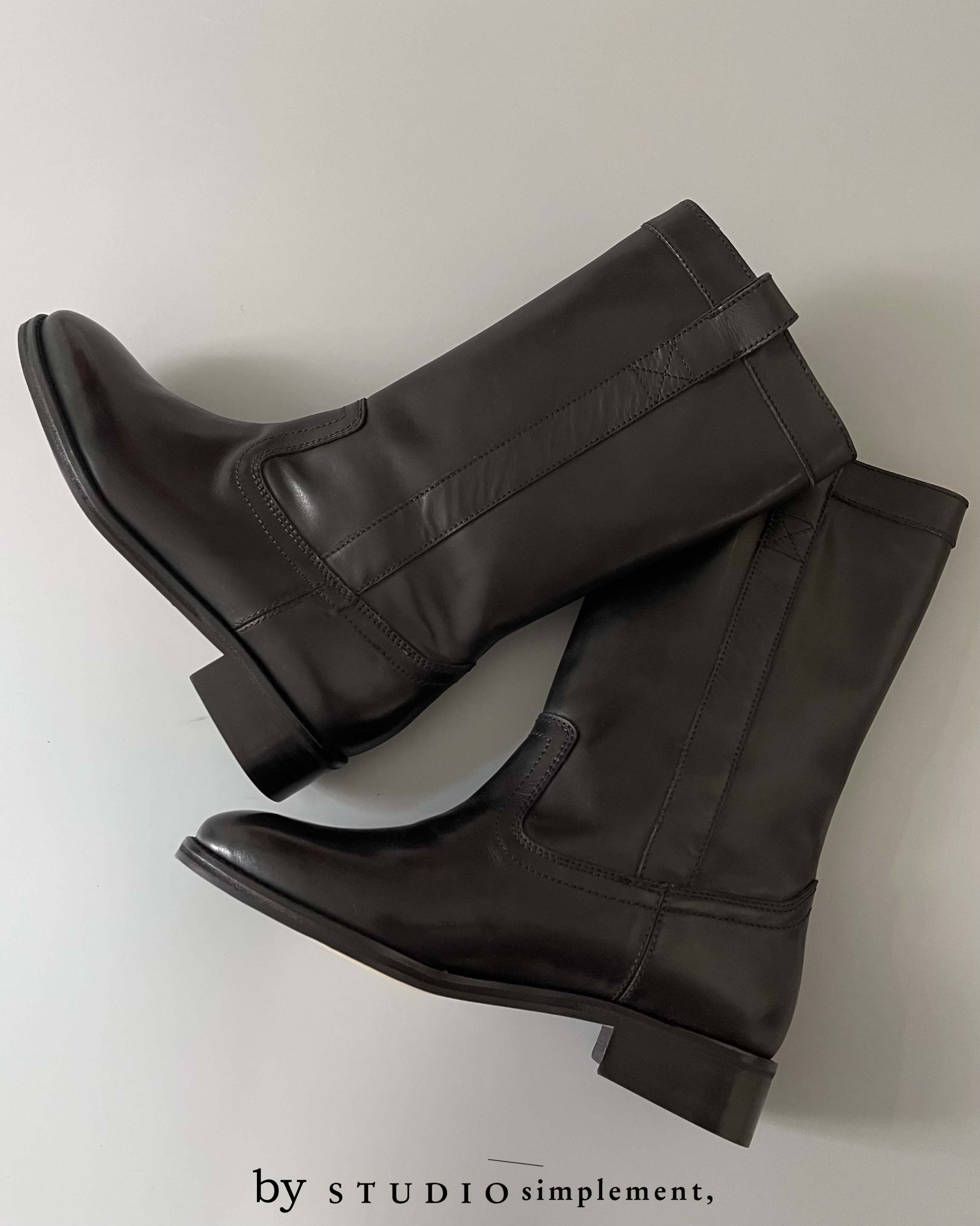 Half Boots by Ssimplement, - black