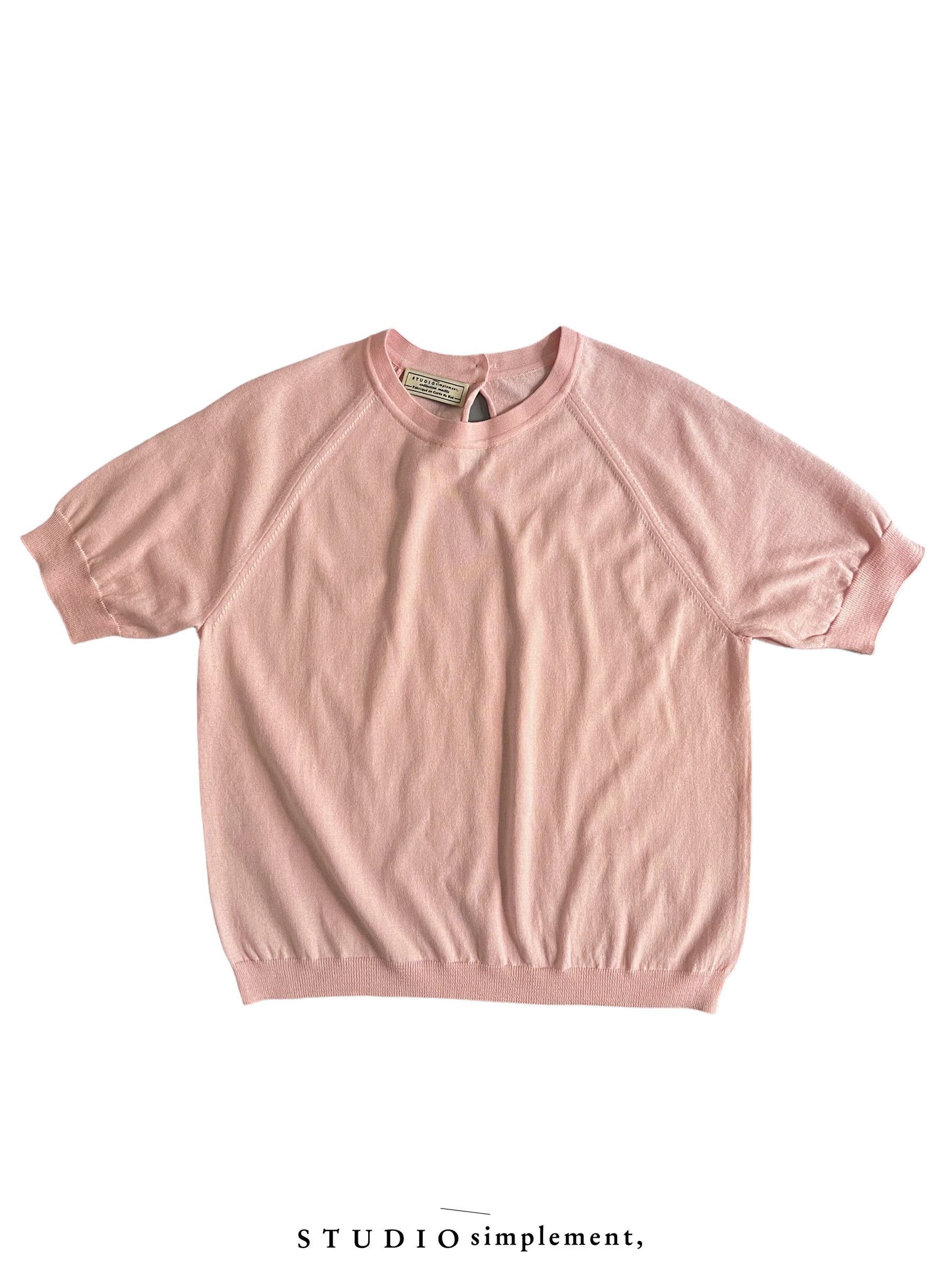255 Balle short-sleeve Knit - baby pink