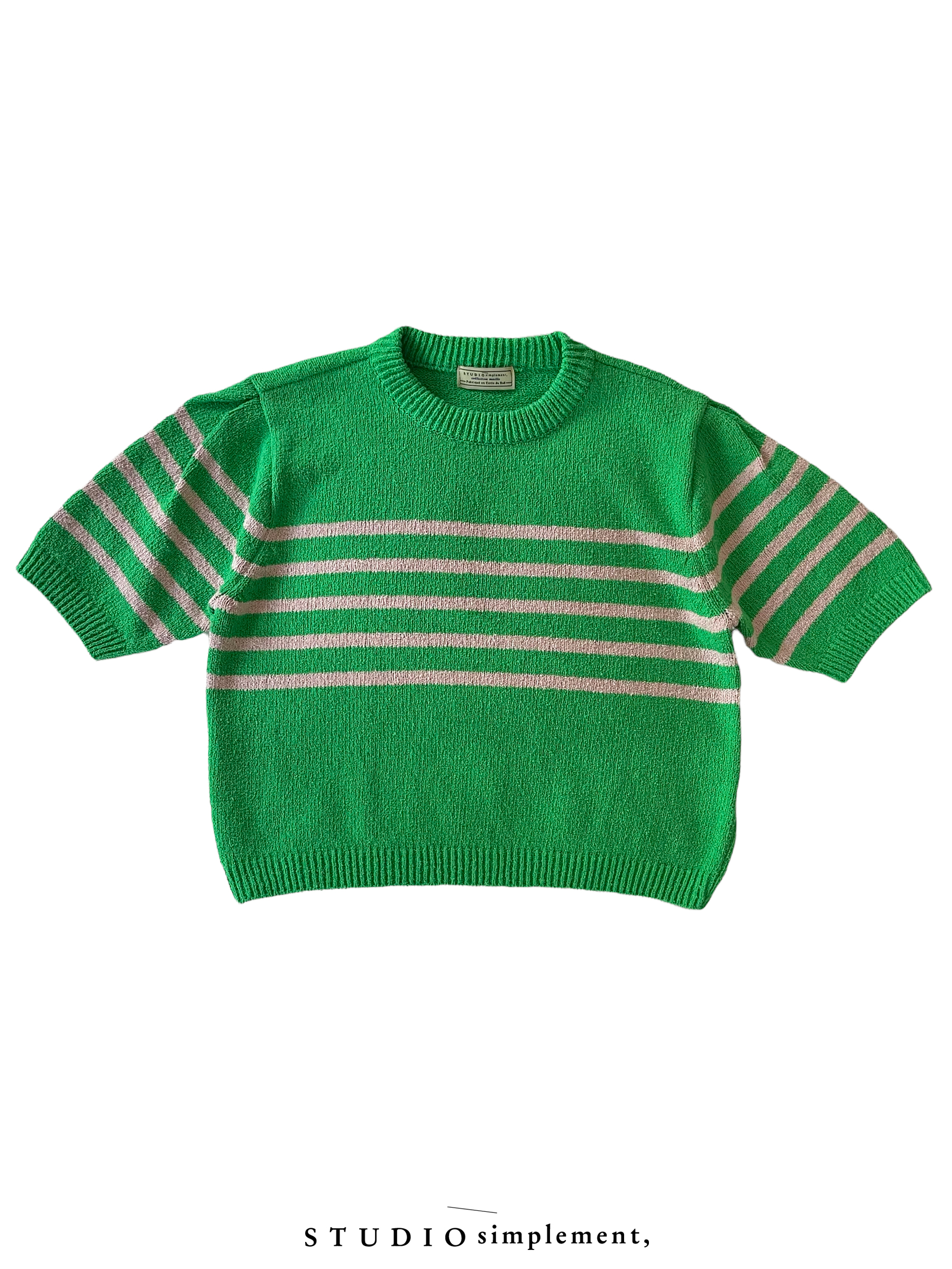 263 Isabella Stripes Knit  - green/pink