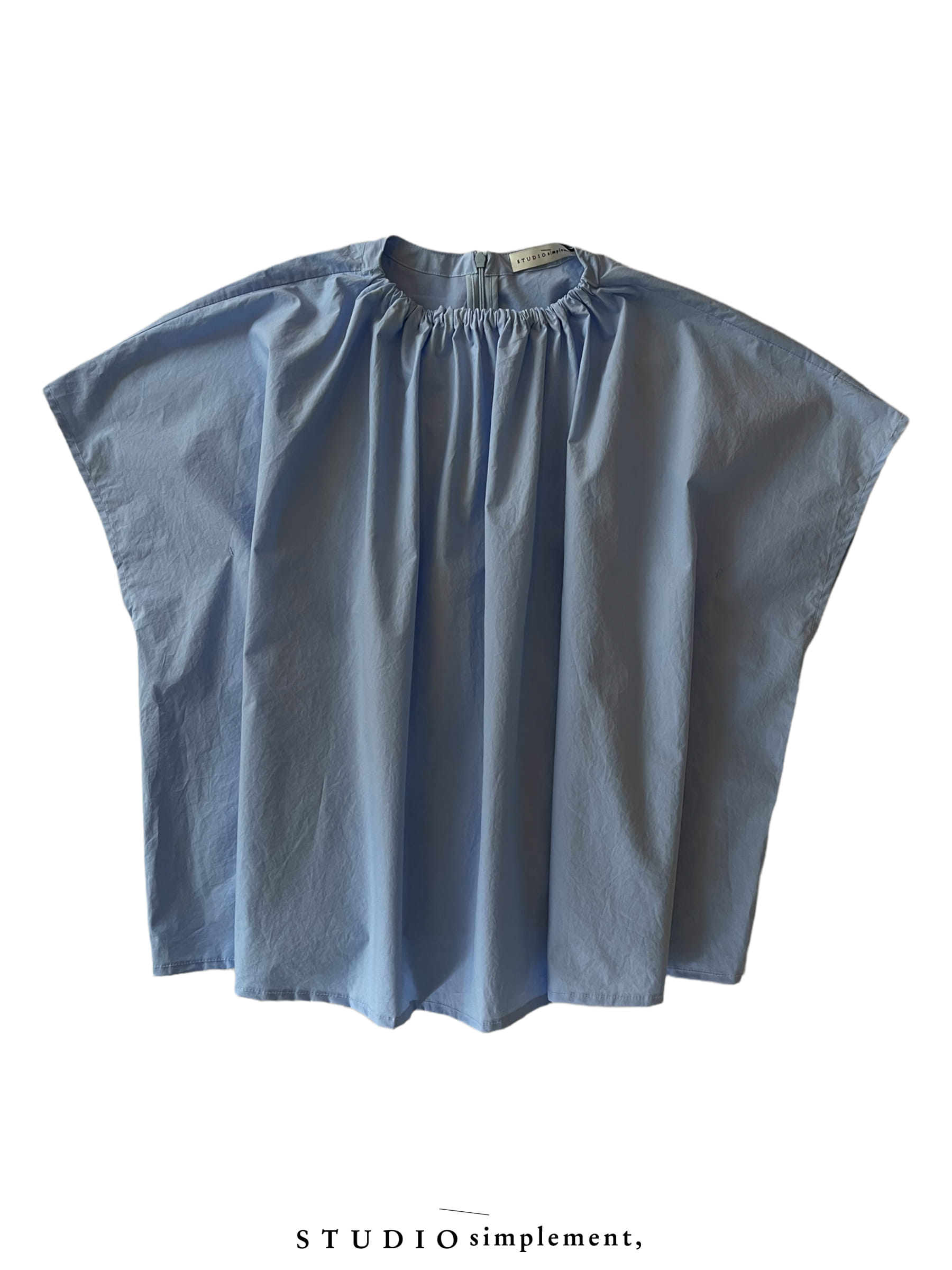 273 Roh Gathered Blouse - blue
