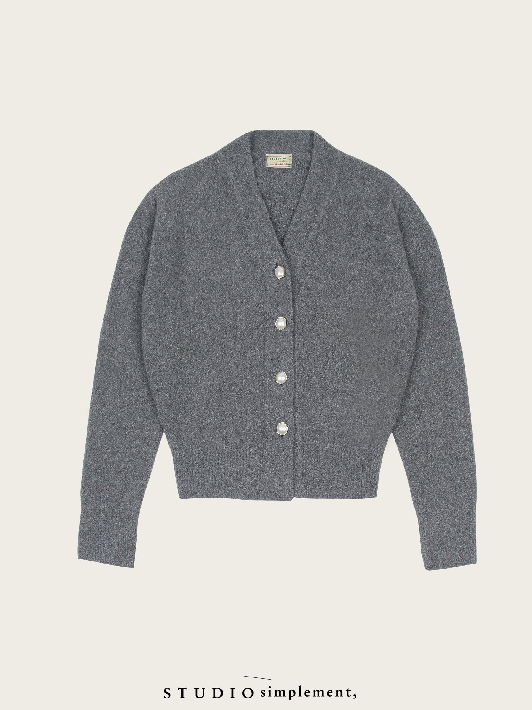310 Yulie Boucle Cardigan - gray (All made in ITALY)